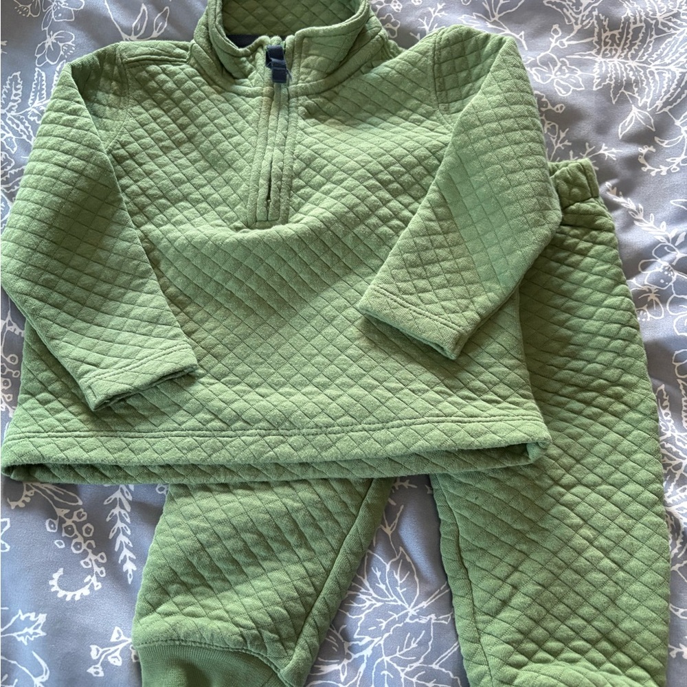 JCrew Quilted Pullover and Pants Set